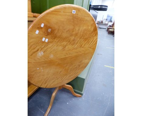A SATINWOOD TILT TOP TRIPOD TABLE. 