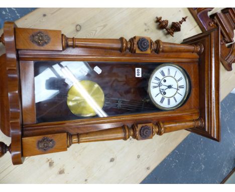 A VICTORIAN VIENNA WALL CLOCK. 