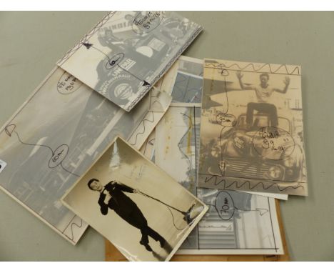 A SMALL COLLECTION OF VINTAGE MOTOR VEHICLE PHOTOGRAPHS ETC.