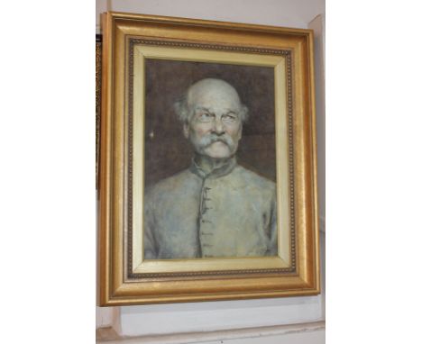 G S Sterry, portrait of a gentleman in uniform, believed to be a Russian soldier, watercolour, signed, 51cm by 35cm