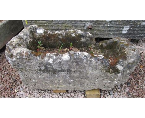 Antique stone trough- Approx size W: 83cm D: 41cm H: 32cm