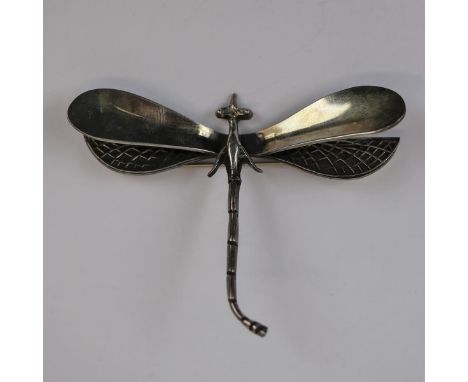 Silver dragonfly brooch 