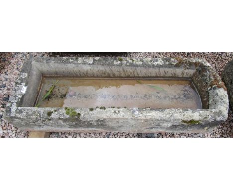 Large antique stone trough- Approx size W: 120cm D: 44cm H: 22cm