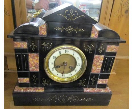 Slate mantle clock in working order 