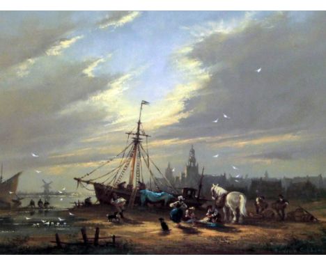 Gudrun Sibbons, Bringing Back The Catch, limited edition colour print 91/850, 52cm x 43cm, signed, framed and glazed.