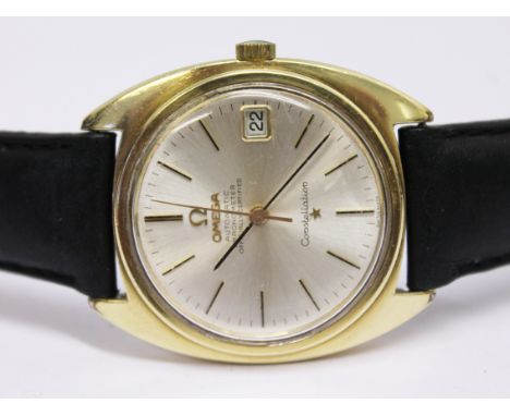 An Omega Automatic Chronometer Officially Certified Constellation wristwatch with associated leather strap. Condition - appea