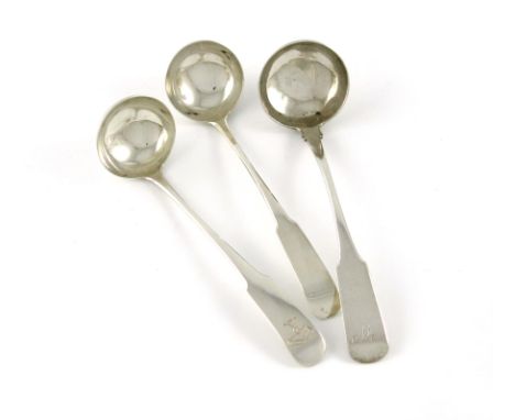 An early 19th century Scottish provincial silver Fiddle pattern toddy ladle, by Charles Murray, Perth circa 1820, the termina