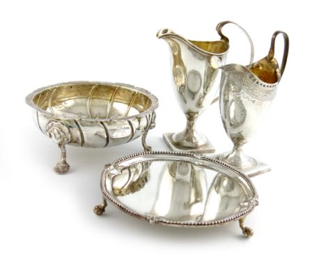 A mixed lot of silver items, various dates and makers, comprising: a George III waiter, by Robert Jones and John Scofield, Lo