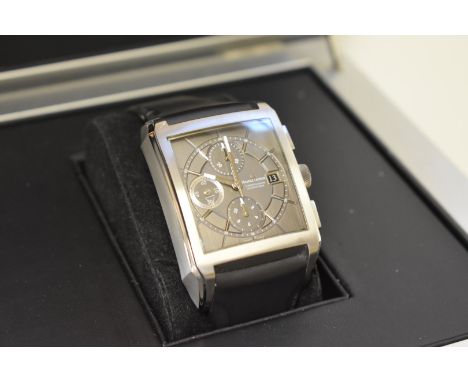 A Maurice Lacroix Pontos stainless steel chronograph automatic wristwatch, 43mm, ref: W1879, with skeleton back, with box and
