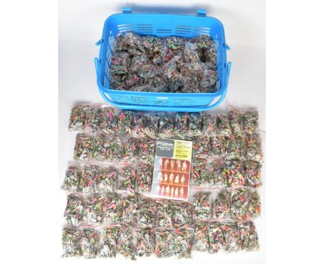 A large quantity of Preiser or similar 1:43 scale plastic figures including city workers, rail passengers, OAP's, children et