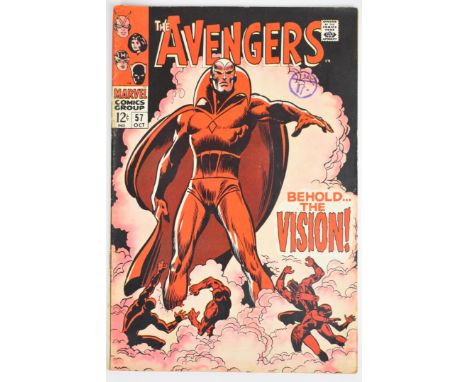 The Avengers #57 by Marvel Comics (1968), first appearance of Vision.