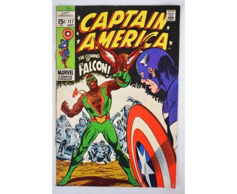 Captain America #57 by Marvel Comics (1969) first appearance of Falcon.