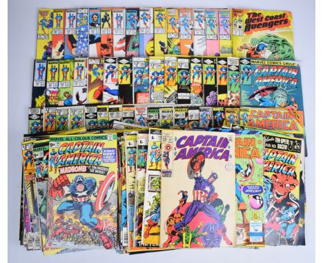One hundred and sixty mostly Bronze Age Captain America comics by Marvel.