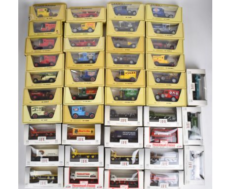 Forty-three diecast model cars and haulage vehicles comprising Matchbox Models of Yesteryear and Exclusive First Editions (EF