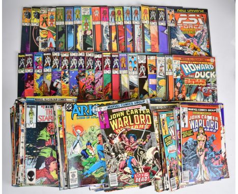 One hundred and eighty Bronze Age Marvel and DC comics to include Iron Fist, Moon Knight, Ghost Rider, Howard the Duck, Rom S
