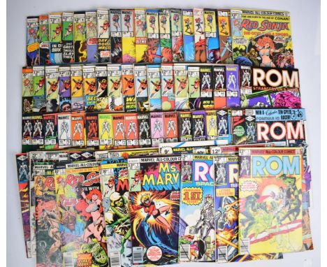 Seventy-nine Bronze Age Marvel comics comprising Ms. Marvel, ROM Spaceknight and Red Sonja, to include No.1 issues for all ti