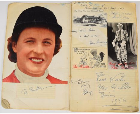 Autograph collection of British actors, entertainers and artists to include Richard Attenborough, Benny Hill, Eric Morecambe,