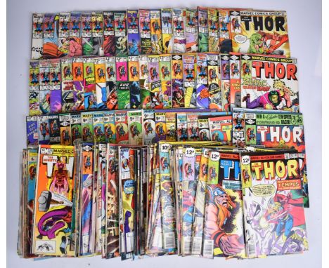 One hundred and seventy-seven Bronze and Copper Age The Mighty Thor comics by Marvel.