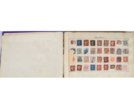 The Excelsior stamp album containing an old time mint and used GB and world stamp collection from Queen Victoria to King Geor
