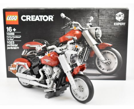 Lego Creator Harley-Davidson Fat Boy, 10269, 2019, assembled with original box and instructions.