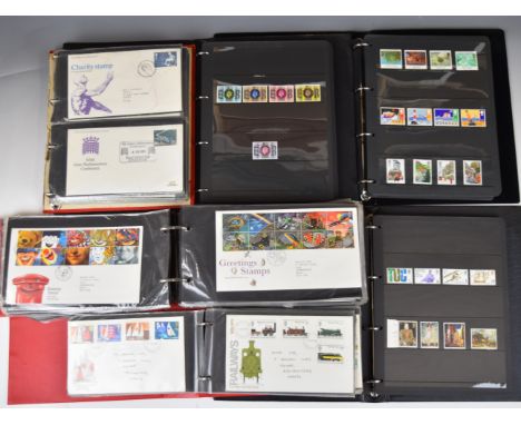 GB first day covers and mint Queen Elizabeth II issues in six folders