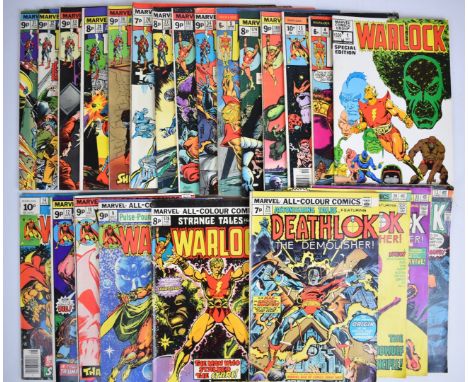 Twenty-one Bronze Age Marvel comics comprising Warlock and Deathlok titles to include Strange Tales #178 first appearance of 
