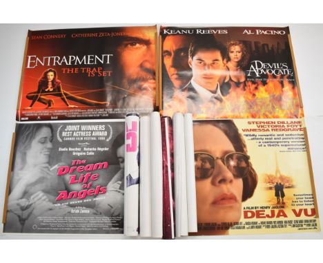 Thirty-five mostly 1990s British quad film posters to include When I Fall in Love, Welcome Home, Velvet Goldmine, Entrapment,