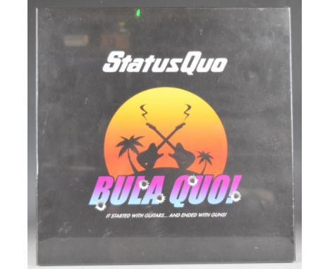 Bula Quo! limited edition numbered box set, contains Bula Quo! CD, Live Hits CD, Bula Quo! gatefold LP, Bula Quo! 7" single, 