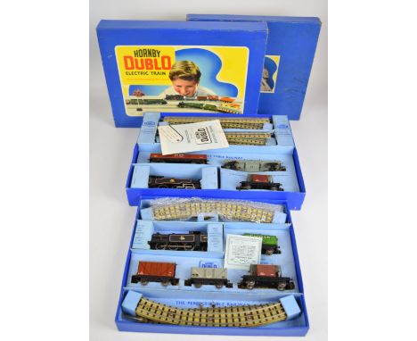 Two Hornby Dublo 00 gauge model railway BR Tank Goods train sets comprising EDG17 and EDG18, both in original boxes.