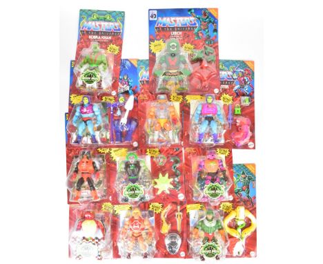 Eleven Mattel 'Masters Of The Universe Origins' He-Man action figures comprising Dragon Blaster Skeletor, King Hiss, Snake Fa