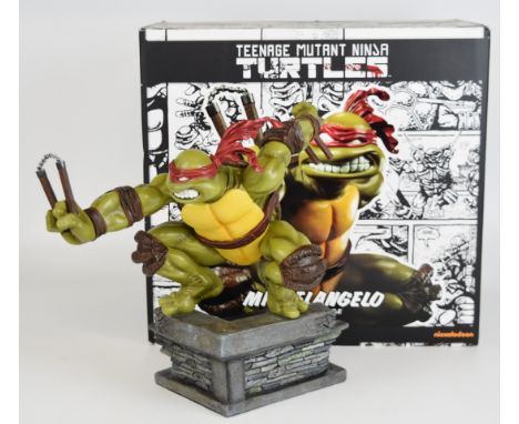 Sideshow Collectibles Teenage Mutant Ninja Turtles 'Michelangelo' resin statue, limited edition 222 of 650, height 31cm, in o