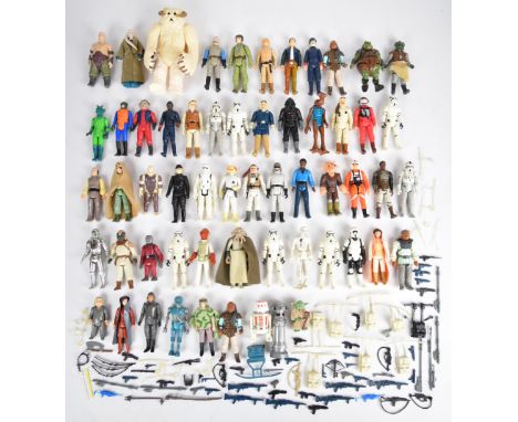 Fifty-nine vintage Star Wars action figures by Kenner to include Luke Skywalker (Bespin), Greedo, Yoda, Hammerhead, Admiral A