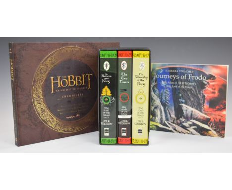 J.R.R. Tolkien The Lord of The Rings Trilogy, published Harper Collins 1991 with maps in colour dust-wrappers and slipcase. T