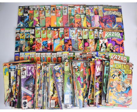 One hundred and sixty Bronze Age Marvel and DC comics to include Ghost Rider, Spider-Woman, Marvel Team-Up, Dazzler, Iron Man