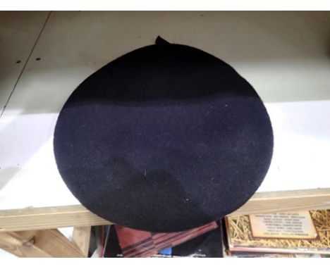 1944 dated British RNXS badged black beret. UK P&amp;P Group 2 (£20+VAT for the first lot and £4+VAT for subsequent lots) 