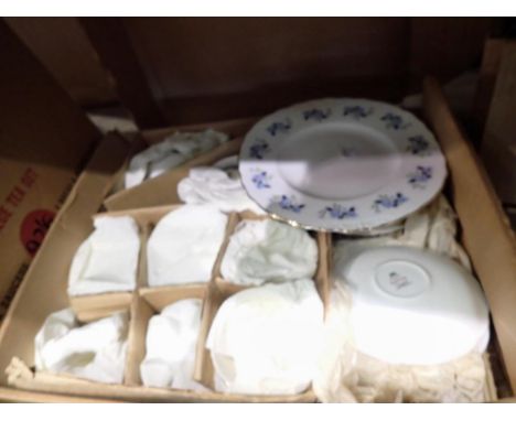 Ridgway boxed twenty one piece tea set, and boxed Royal Albert eighteen piece tea set. Not available for in-house P&amp;P