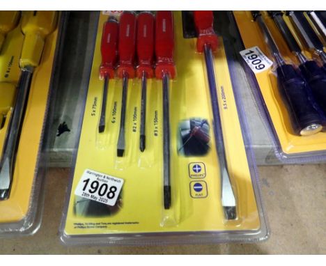 Marksman five piece engineers screwdriver set, new. Not available for in-house P&amp;P
