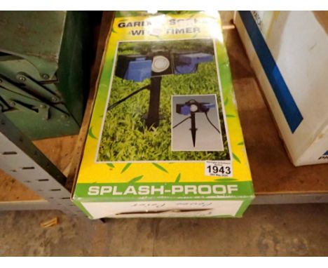 Garden socket with timer. Not available for in-house P&amp;P 