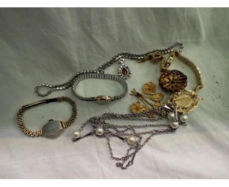Mixed jewellery and wristwatches including Oris. UK P&amp;P Group 1 (£16+VAT for the first lot and £2+VAT for subsequent lots