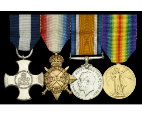 The rare Zeebrugge Raid D.S.C. group of four awarded to Acting Sub-Lieutenant L. R. Blake, Royal Naval Reserve, in command of
