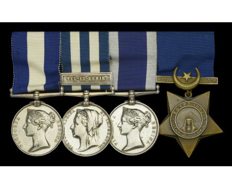 The rare Tel-el-Kebir C.G.M. group of four awarded to Sergeant Harry Henry, Royal Marine Light Infantry  Conspicuous Gallantr
