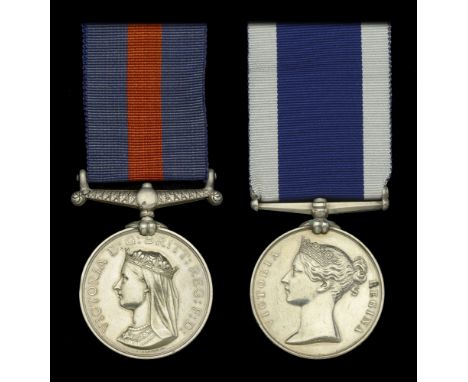 The rare New Zealand campaign pair awarded to George Loxley, Ordinary Seaman on board the Curacoa, later H.M. Coast Guard   N