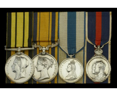 The African campaign group of four awarded to Admiral W. Marrack, Royal Navy, who was mentioned in despatches for his service