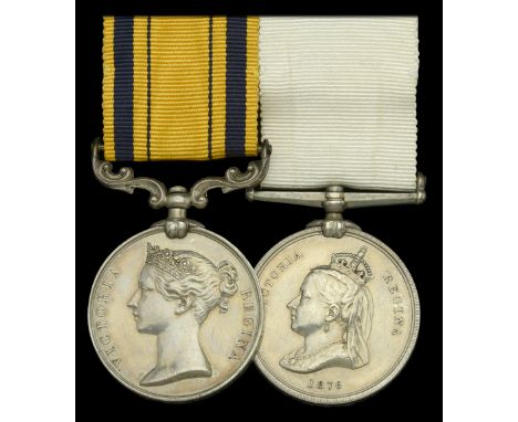 The rare Arctic Discoveries and Zulu War pair awarded to Master at Arms R. D. Symons, Royal Navy, who served in H.M.S. Alert’