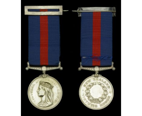 The rare and important New Zealand medal issued to Able Seaman J. Hay, for his services in H.M. Colonial Steamer Victoria  Ne
