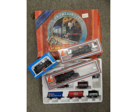 HORNBY FREIGHT SET LOCO 101 NO TRACK, PT BOXED PRAIRIE 4589 U/B AIRFIX 14XX &amp; PANNIER TANK 9400 LIMA