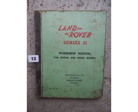 LAND ROVER SERIES II WORKSHOP MANUAL PART 4220