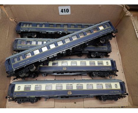 HO : 5 FLEISCHMANN WAGON LITS COACHES ALL U/B