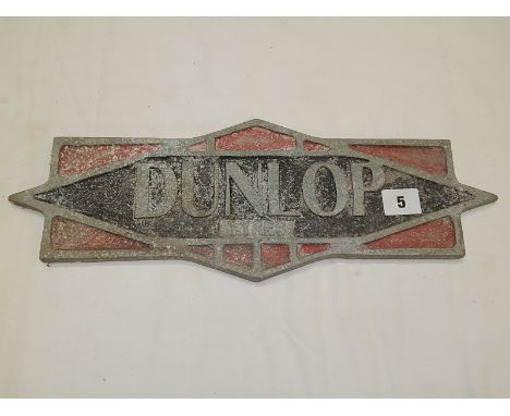 DUNLOP TYRES CAST ADVERTISING PLATE