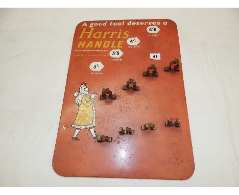 ADVERTISING SIGN 'A GOOD TOOL DESERVES A HARRIS HANDLE'